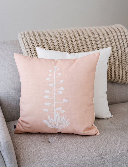 Agave Bloom Pink Linen Pillow, College Student Gift, Christmas Gift, Mother's Day Gift