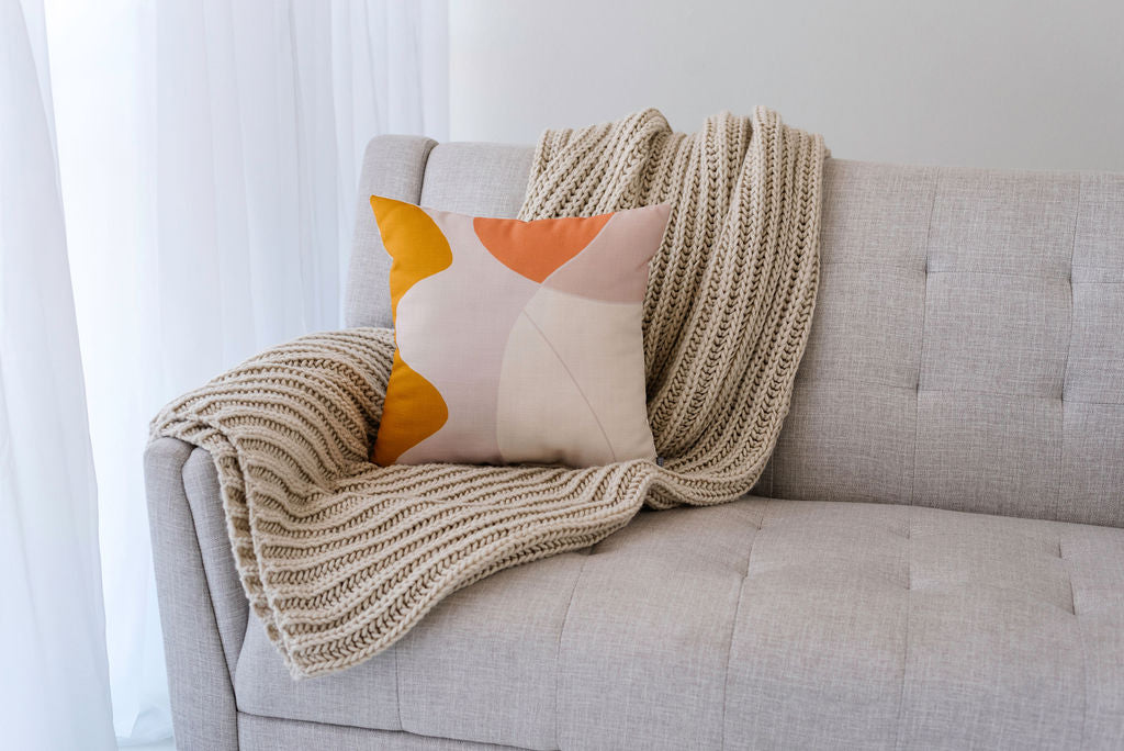 Mod Abstract Linen Pillow, College Student Gift, Mother's Day Gift, Christmas Gift