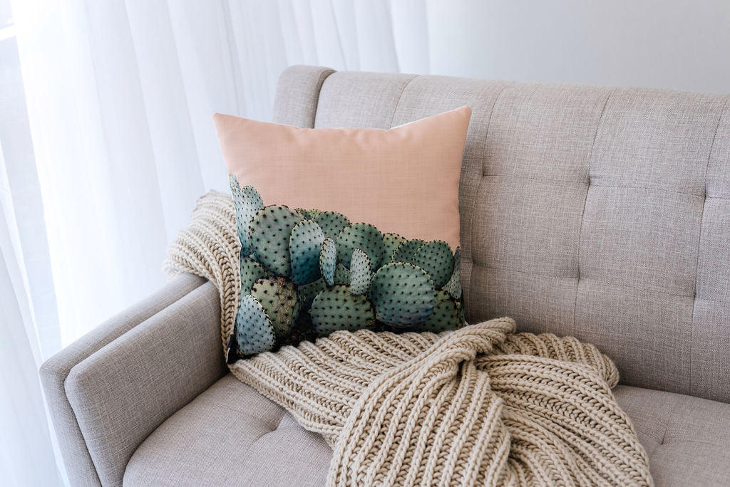 Prickly Pear Linen Pillow, College Student Gift, Mother's Day Gift, Christmas Gift