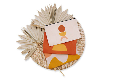Mod Geometric Cosmetic Pouch, College Student Gift, Mother's Day Gift,Christmas Gift