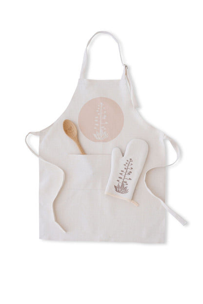 Agave Bloom Pink Apron, College Student Gift, Christmas Gift, Mother's Day Gift
