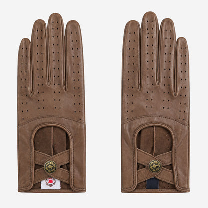CD4378 (camel) - Women's sporty Italian leather driving gloves — photo 1 of 10