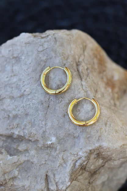 Mara Hoops - Water Proof Stainless Steel (Gold and Silver)