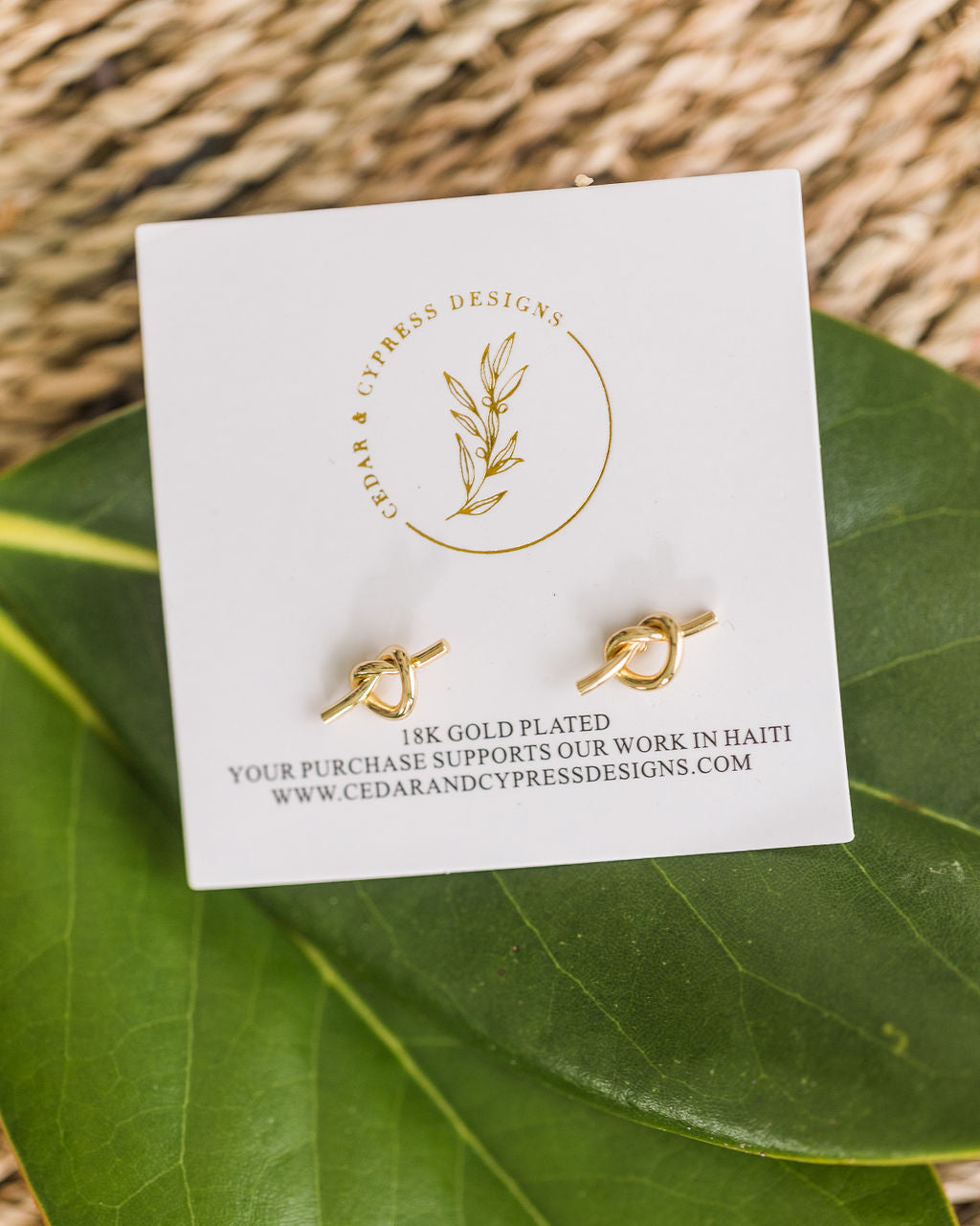 Tie The Knot Earrings - Stainless Steel (Silver and Gold)