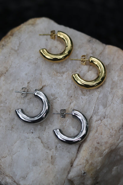 Mini Audrey Hoop Earrings - Gold