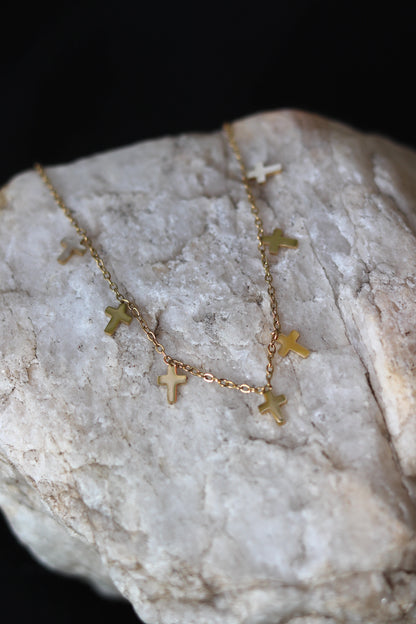 Cross Necklace - Stainless Steel - Waterproof