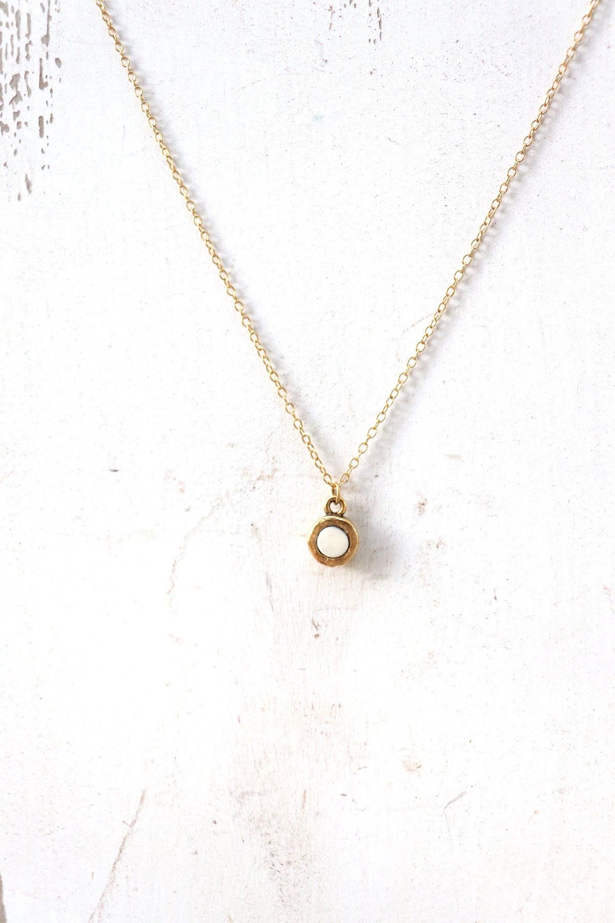 Jillian Necklace: Gold Bone