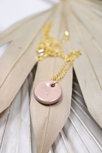 Hope Necklace - Blush (Ceramic and Gold)