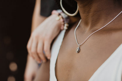 Angie Necklace - Silver Horn