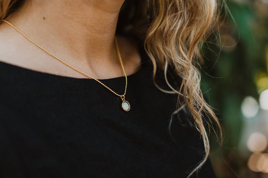 Angie Necklace - Gold Bone