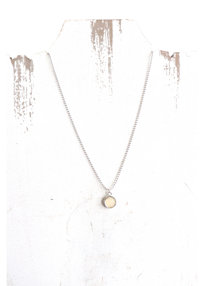 Angie Necklace - Silver Bone