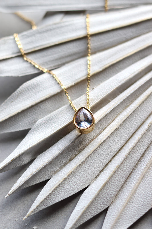 Kate Necklace - Clear (Stainless Steel)
