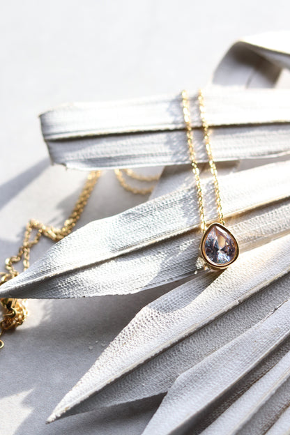 Kate Necklace - Clear (Stainless Steel)