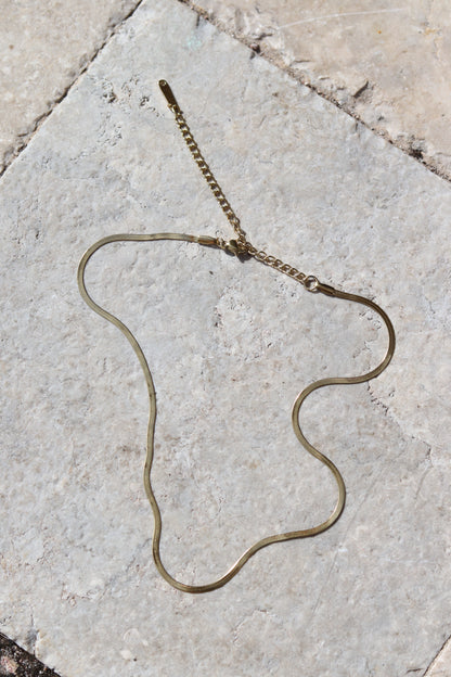 Short Snake Chain Necklace - Water Resistant