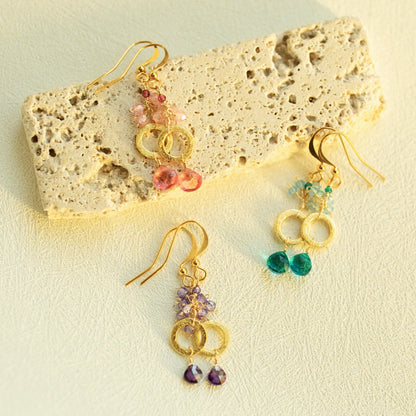 Pink Tourmaline Solara Earrings