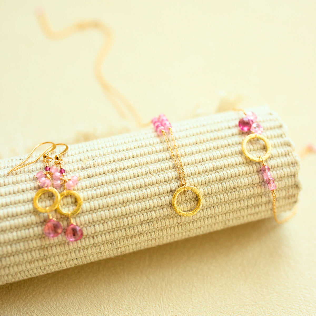 Pink Tourmaline Solara Bracelet