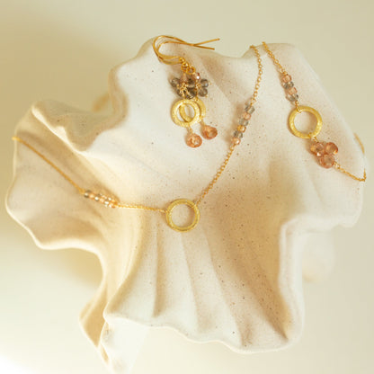 Champagne Quartz Solara Necklace