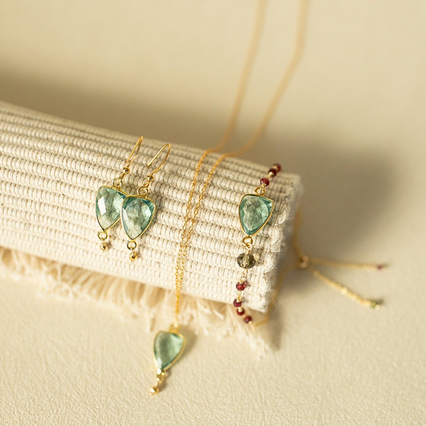 Green Amethyst Silver Isla Collection