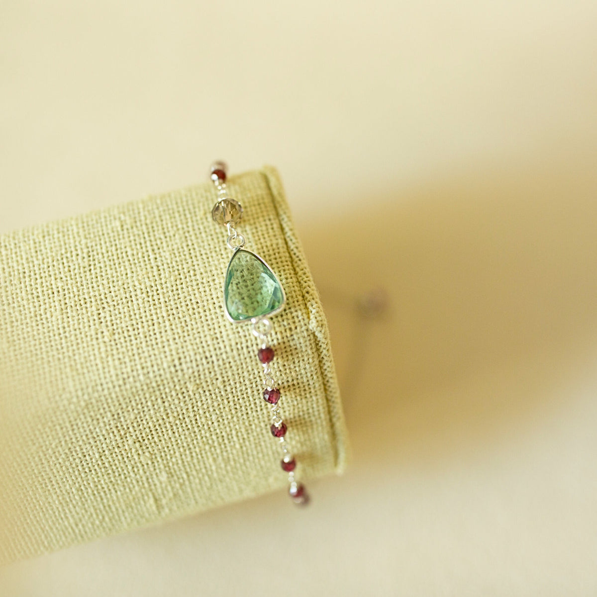 Green Amethyst Gold Isla Bracelet