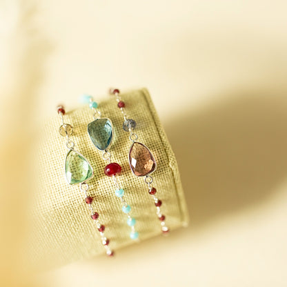 London Blue Quartz Silver Isla Bracelet