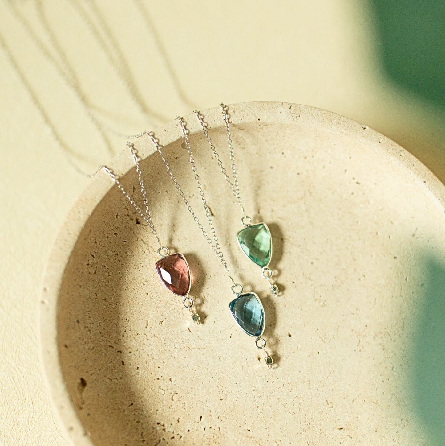 Green Amethyst Silver Isla Necklace