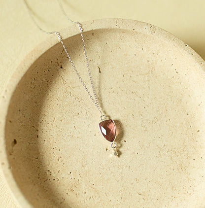 Rhodolite Garnet Gold Isla Necklace
