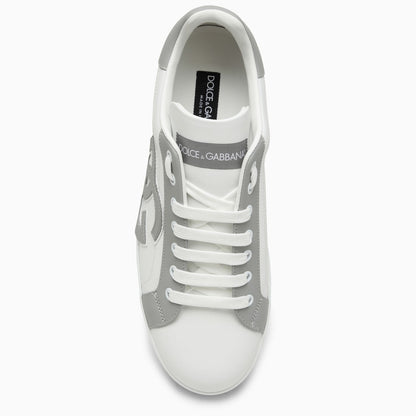Dolce&Gabbana Portofino White/Grey Leather Trainer