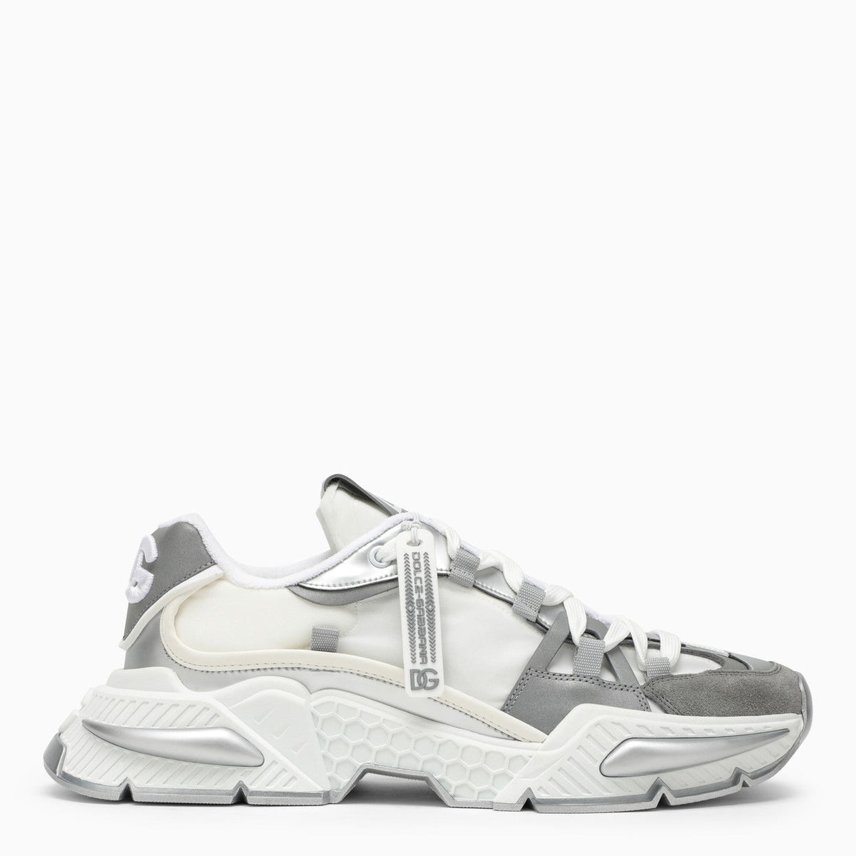 Dolce&Gabbana Air Master Silver/White Fabric Sneaker