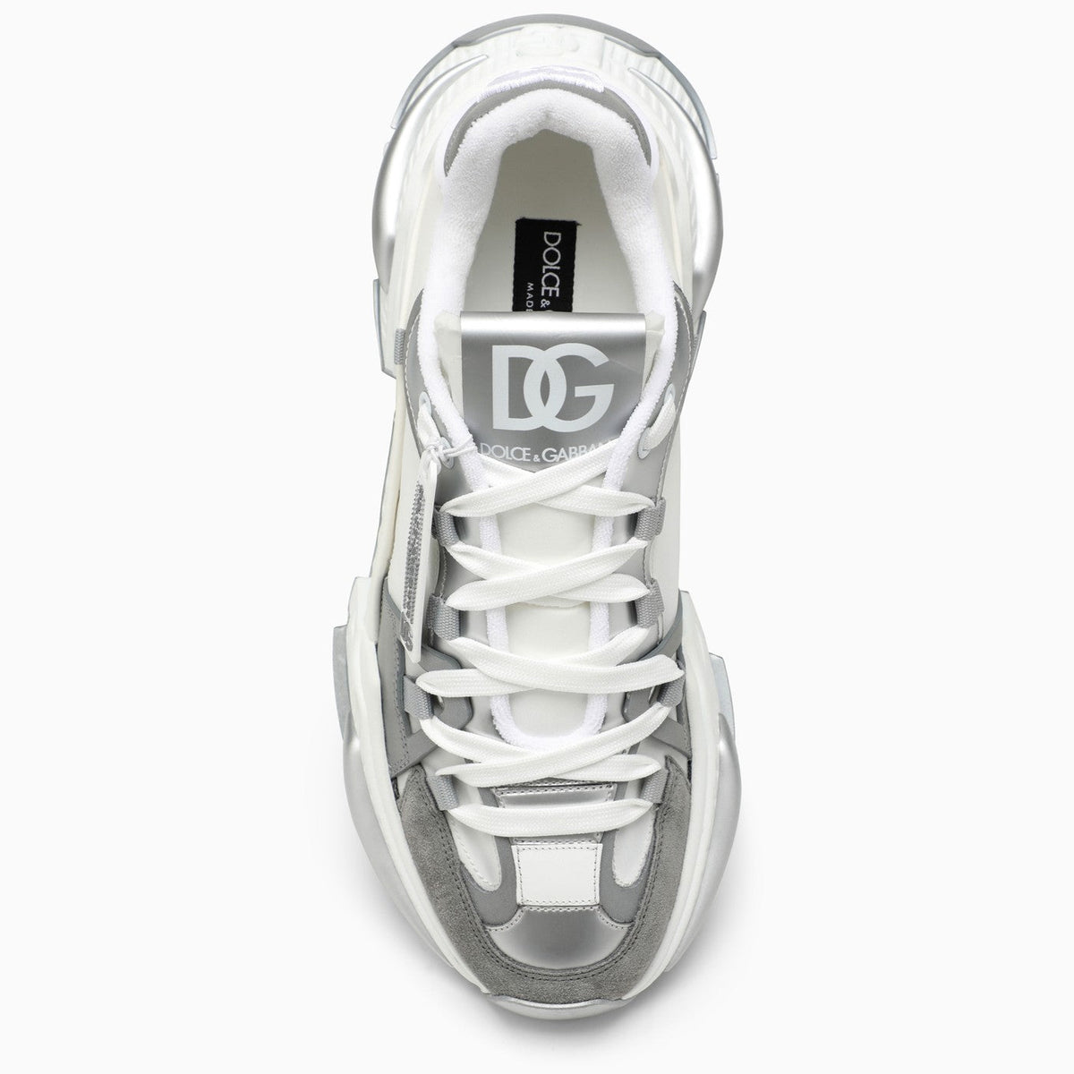Dolce&Gabbana Air Master Silver/White Fabric Sneaker