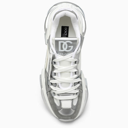 Dolce&Gabbana Air Master Silver/White Fabric Sneaker