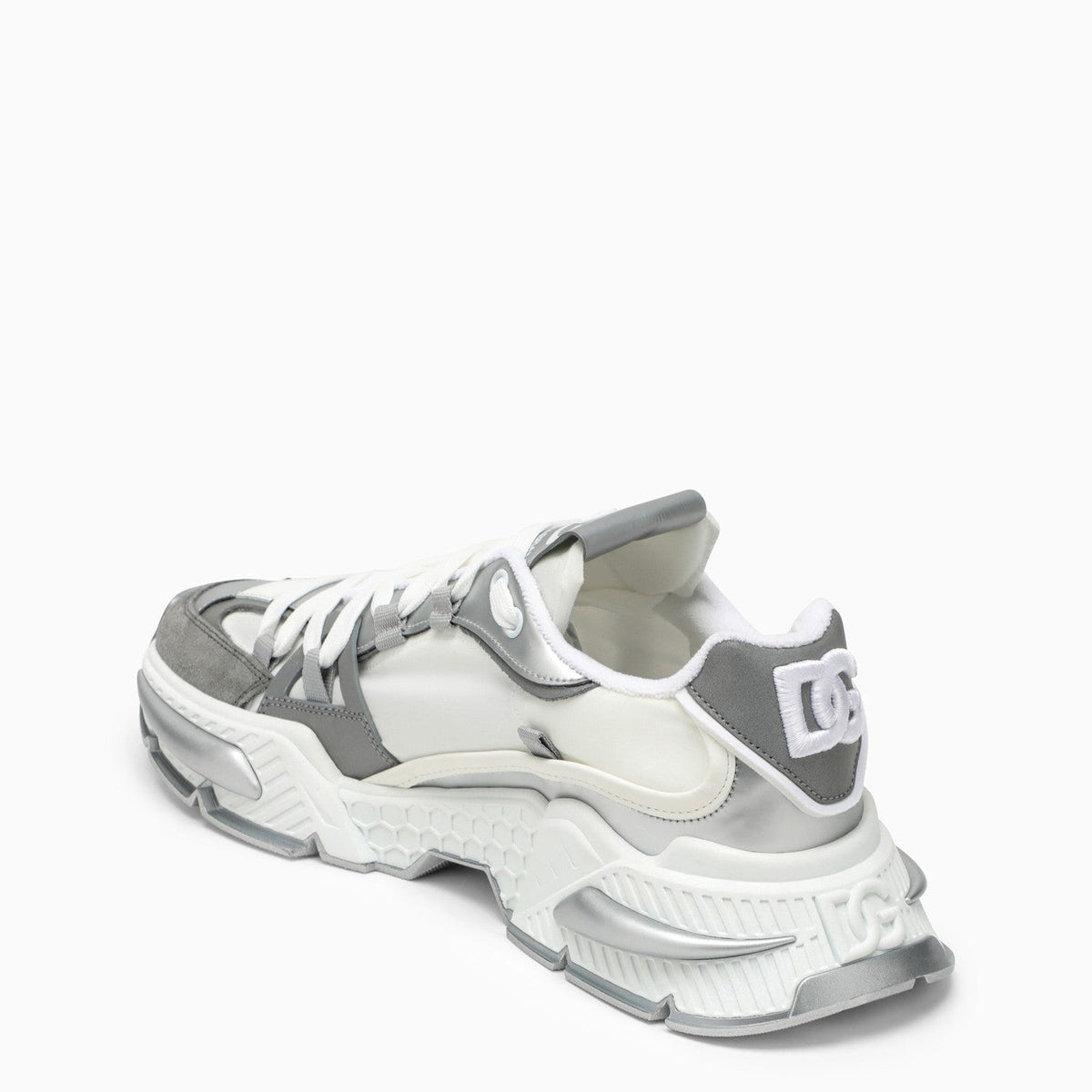 Dolce&Gabbana Air Master Silver/White Fabric Sneaker