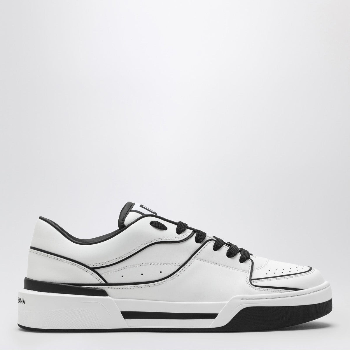 Dolce&Gabbana New Roma White/Black Leather Low Sneaker