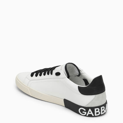 Dolce & Gabbana Portofino Vintage White/Black Leather Trainer
