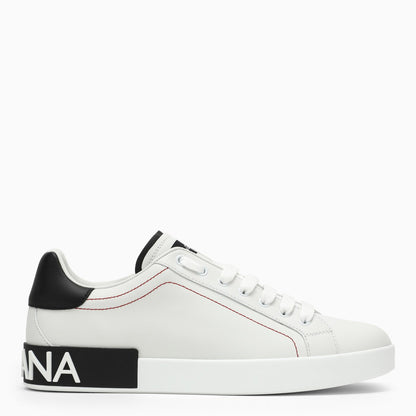 Dolce & Gabbana Portofino White/Black Leather Trainer