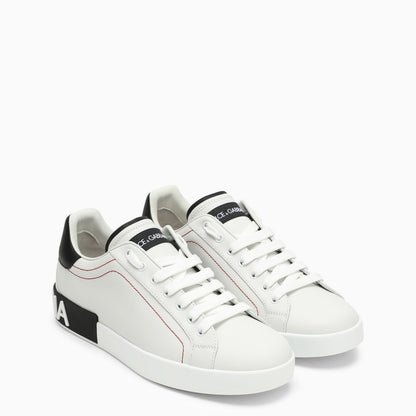 Dolce & Gabbana Portofino White/Black Leather Trainer
