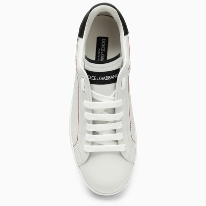 Dolce & Gabbana Portofino White/Black Leather Trainer