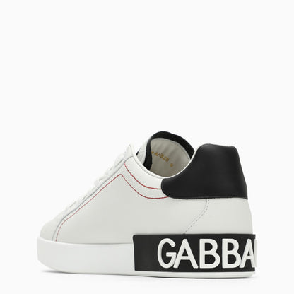 Dolce & Gabbana Portofino White/Black Leather Trainer
