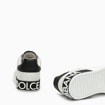Dolce & Gabbana Portofino White/Black Leather Trainer