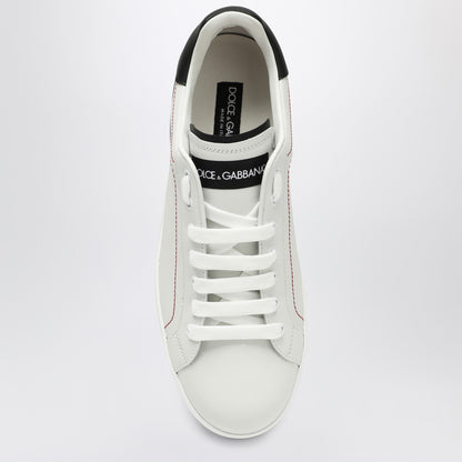 Dolce&Gabbana Portofino White/Black Leather Trainer