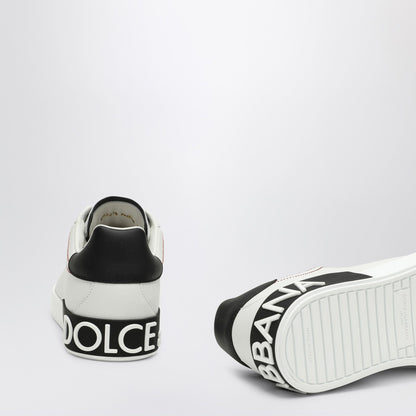 Dolce&Gabbana Portofino White/Black Leather Trainer