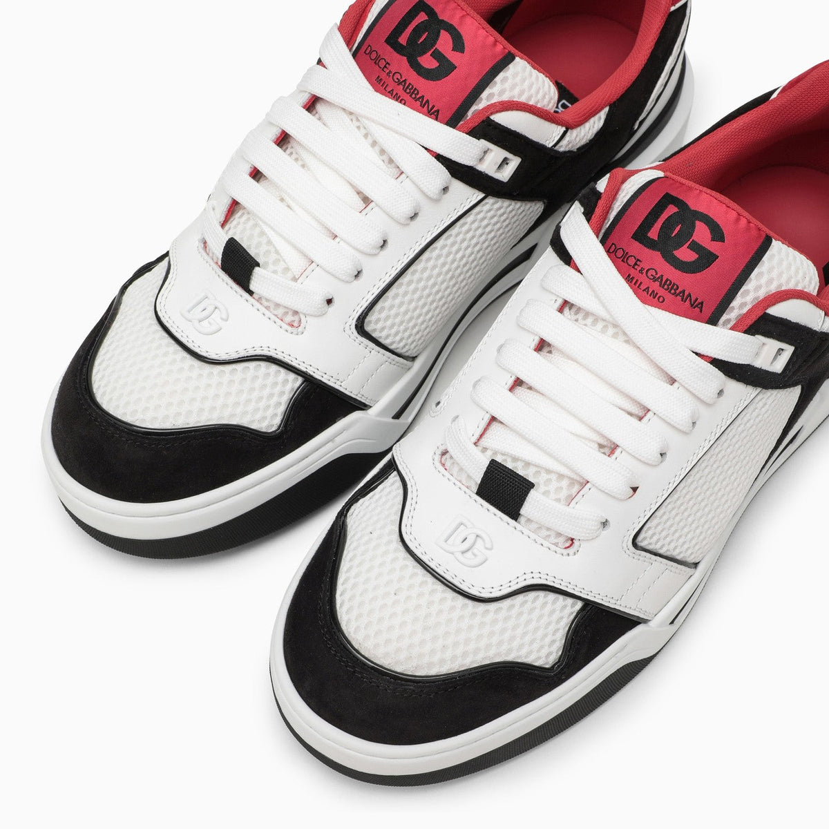 Dolce & Gabbana Black And White Leather Trainer