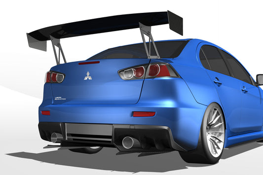 Diffuser V1+ – Mitsubishi Evo X (CZ4A, 2007-2016) — photo 1 of 2