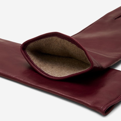 Camilla (xb) - Italian long leather winter gloves with luxurious cashmere lining — photo 4 of 10