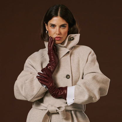 Camilla (xb) - Italian long leather winter gloves with luxurious cashmere lining — photo 8 of 10