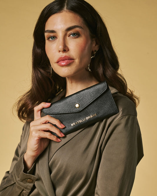 Carmina (black) - Italian calf leather women’s wallet — photo 1 of 5