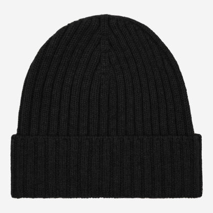 Milano (black) - Italian 100% cashmere ribbed beanie (unisex) — photo 1 of 10