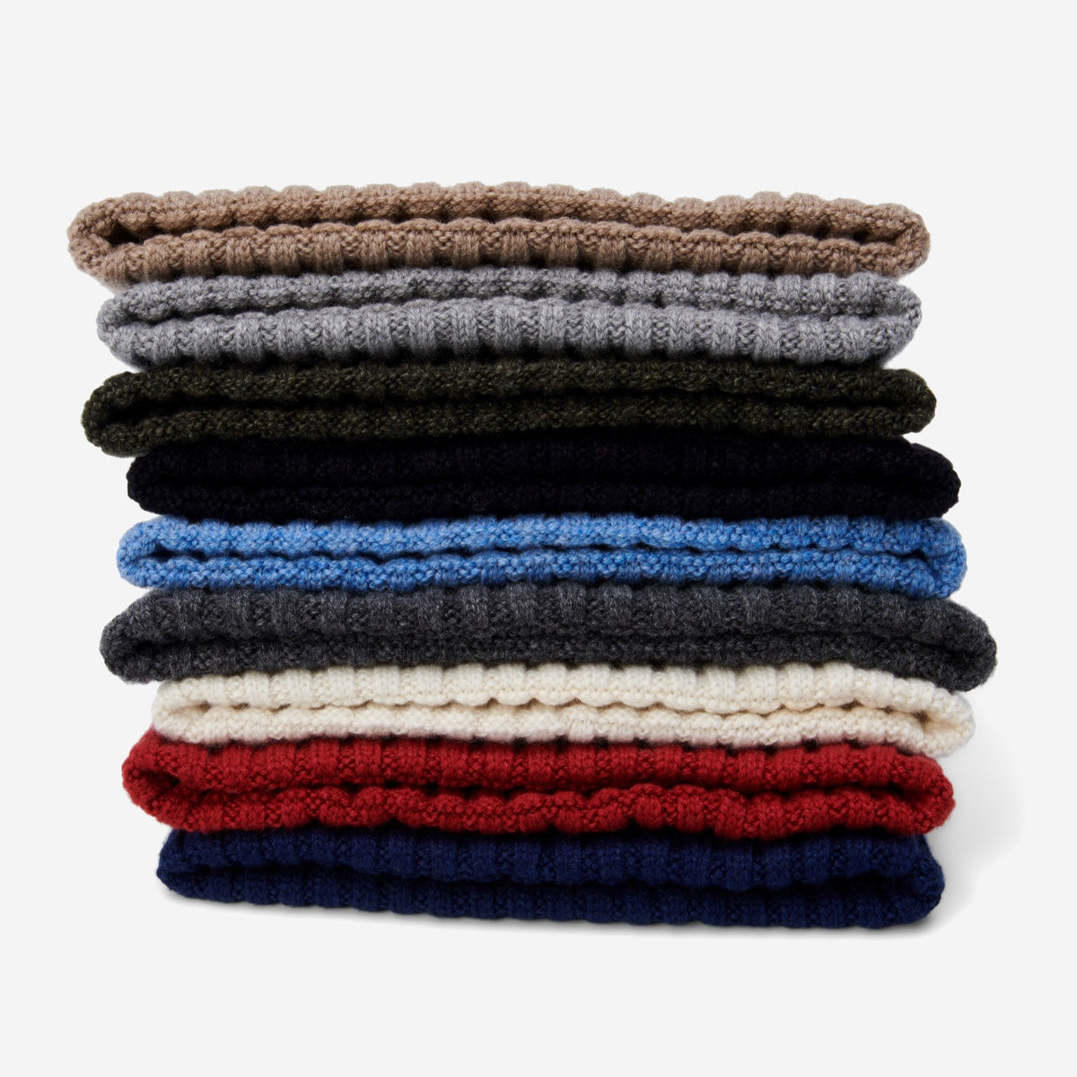 Milano (light grey) - Italian 100% cashmere ribbed beanie (unisex) — photo 6 of 10
