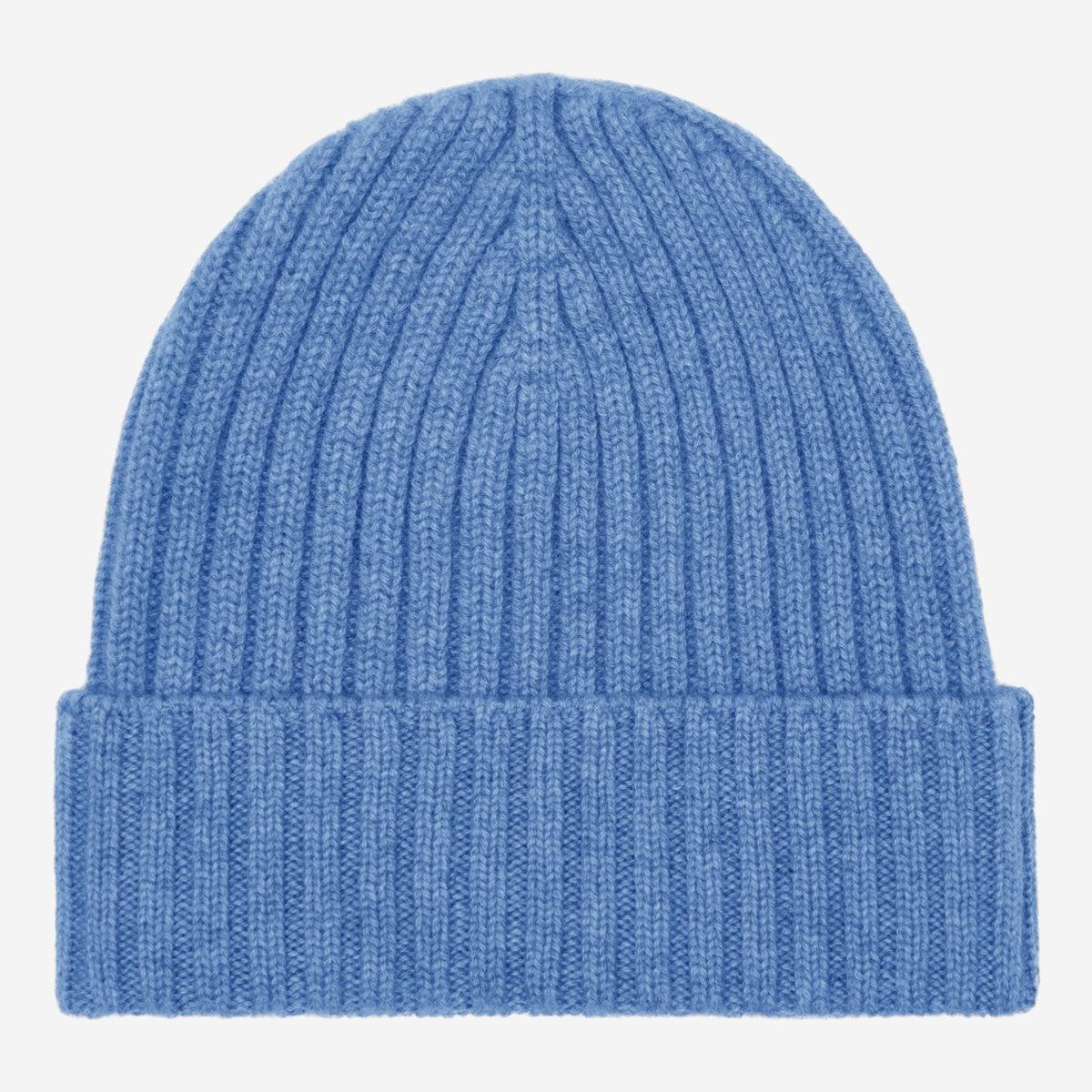 Milano (light blue) - Italian 100% cashmere ribbed beanie (unisex) — photo 1 of 10