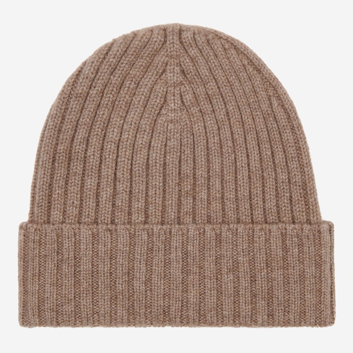 Milano (brown) - Italian 100% cashmere ribbed beanie (unisex) — photo 1 of 10