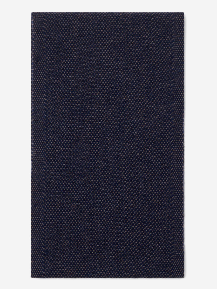 Riccardo (blue & brown) - Italian cashmere scarf with pattern — photo 4 of 10